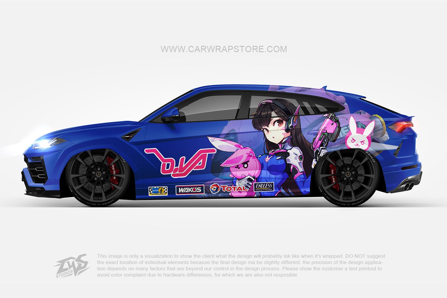 D.Va Overwatch ITASHA anime car wrap vinyl stickers Fit With Any Cars