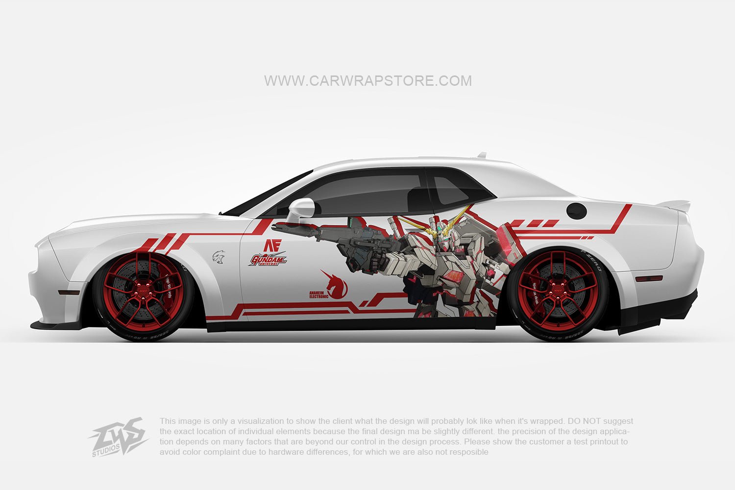 Gundam ITASHA anime car wrap vinyl stickers Fit With Any Cars