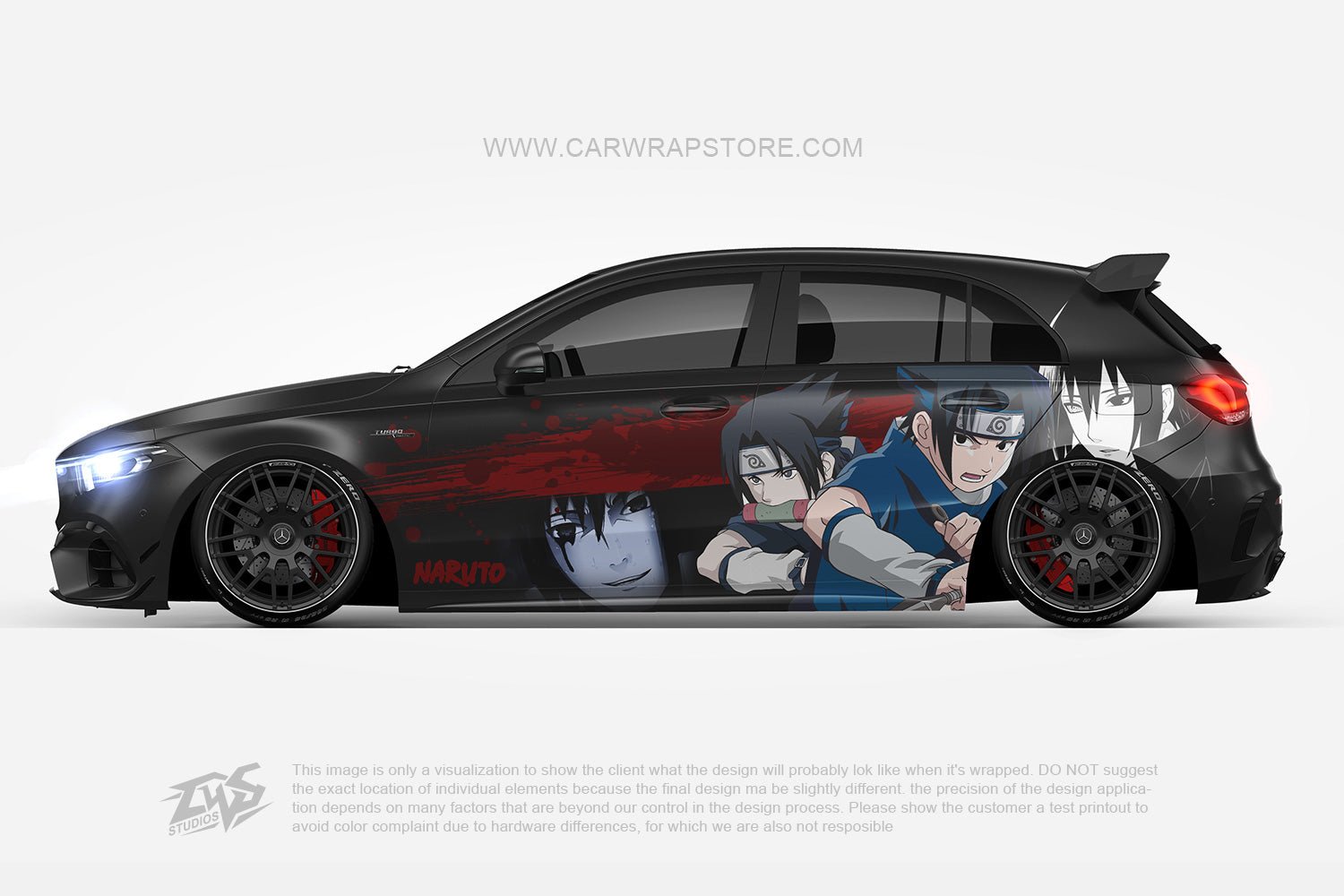 Uchiha Sasuke Naruto ITASHA anime car wrap vinyl stickers Fit With Any Cars