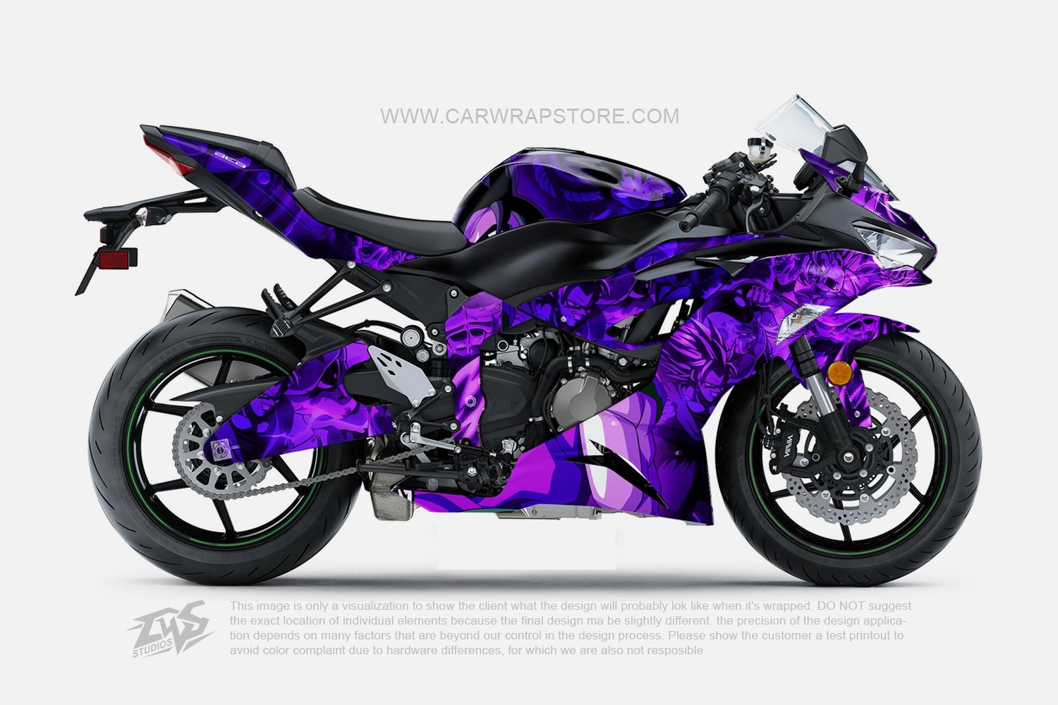 purple ninja bike