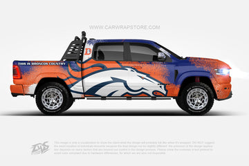 12ct NFL Denver Broncos Automotive Mini Decal Stickers 6.25