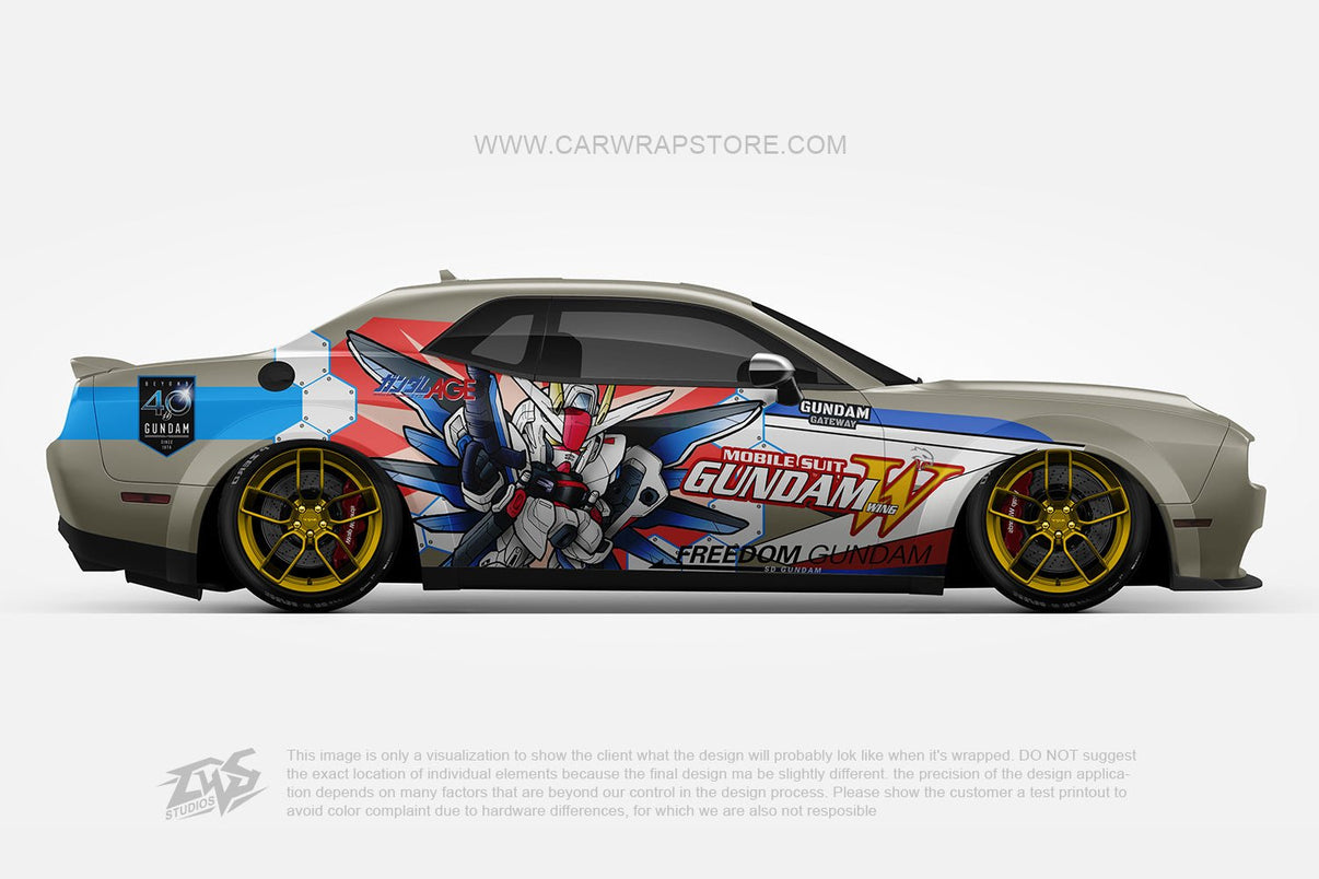 Gundam ITASHA anime car wrap vinyl stickers Fit With Any Cars