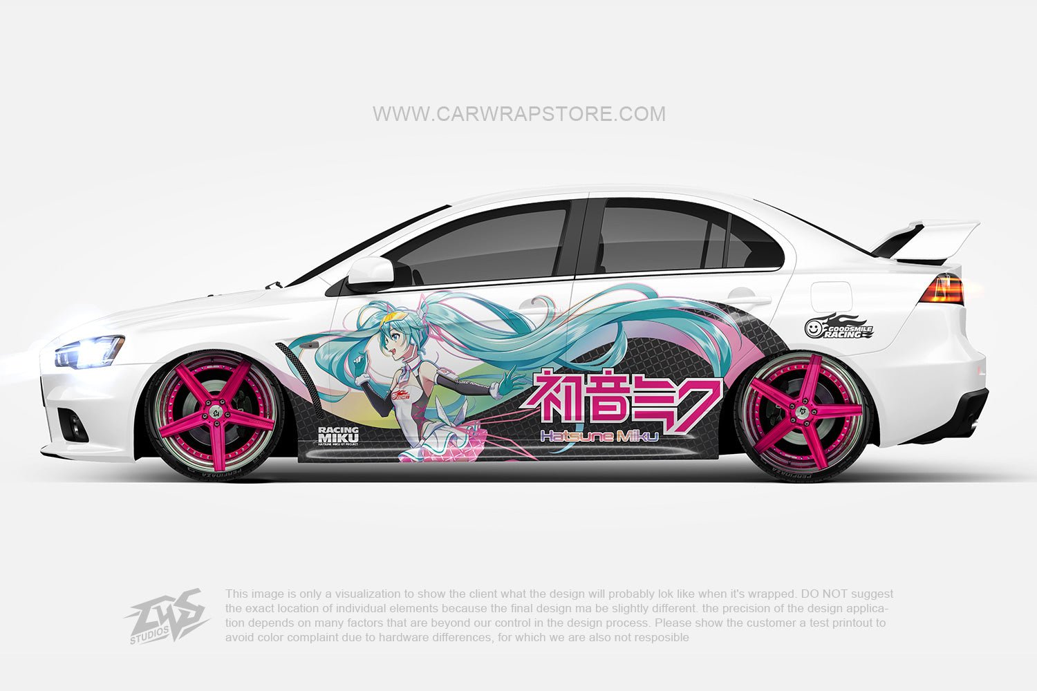 Hatsune Miku ITASHA anime car wrap vinyl stickers Fit With Any Cars