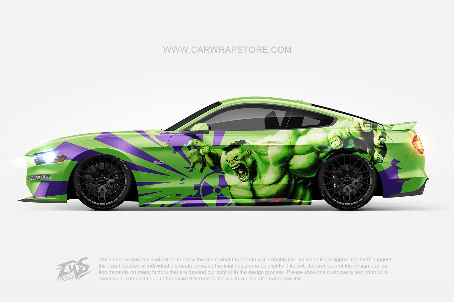 Hulk ITASHA anime car wrap vinyl stickers Fit With Any Cars