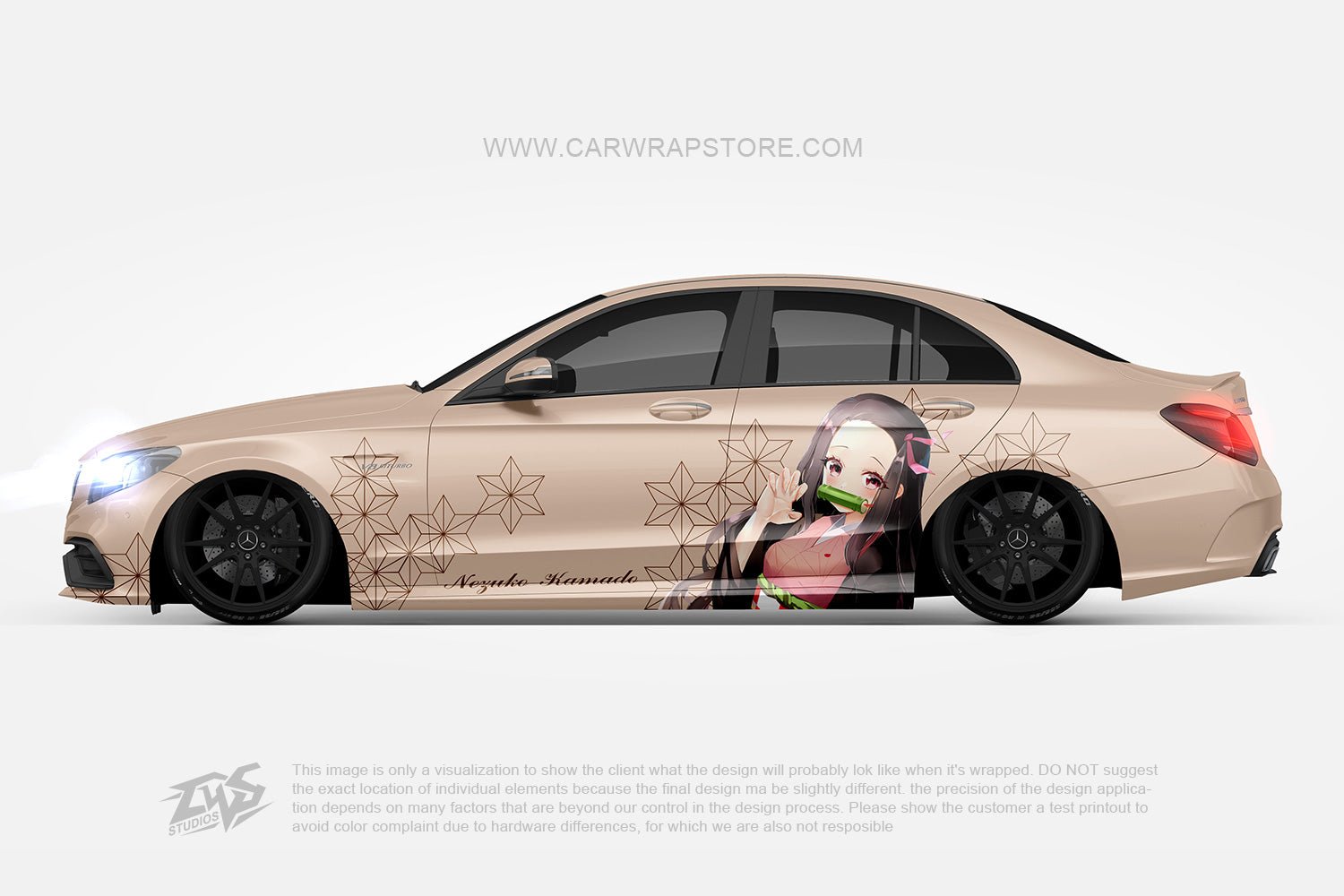 Kamado Nezuko Demon Slayer ITASHA anime car wrap vinyl stickers Fit ...