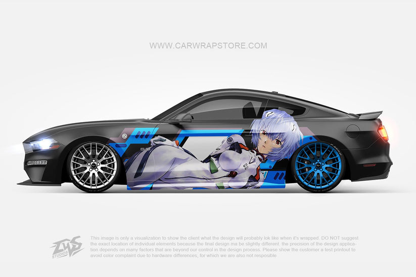 Rei Ayanami Neon Genesis Evangelion Eva Itasha Anime Car Wrap Vinyl 