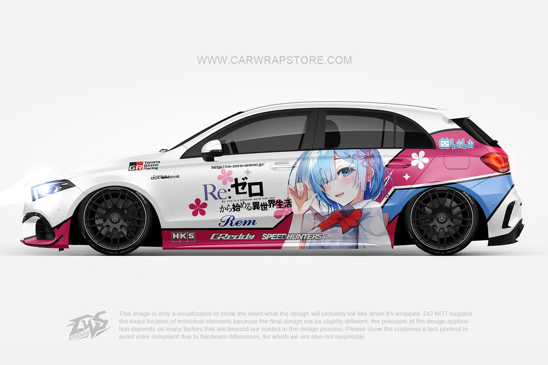 Rem Re:Zero -Death or Kiss- ITASHA anime car wrap vinyl stickers Fit ...