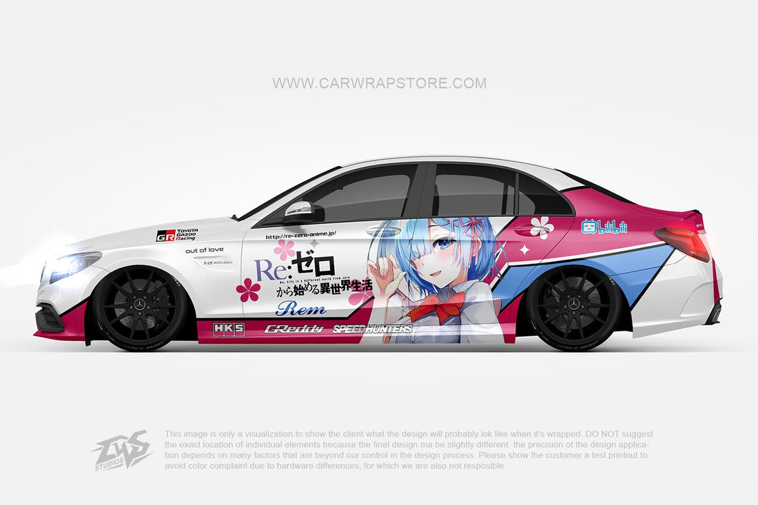 Rem Re:Zero -Death or Kiss- ITASHA anime car wrap vinyl stickers Fit ...