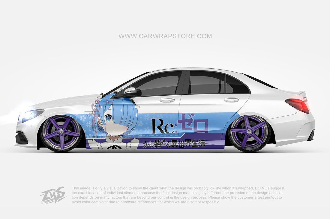 Rem Re:Zero -Death or Kiss- ITASHA anime car wrap vinyl stickers Fit ...