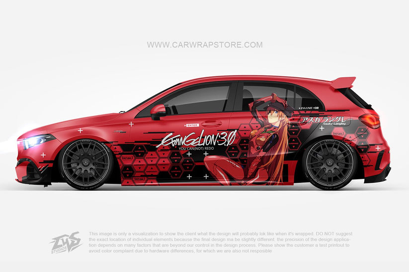 Soryu Asuka Langley Neon Genesis Evangelion ITASHA anime car wrap vinyl ...