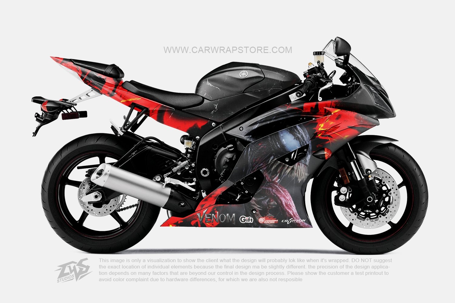 Venom Spiderman Anime Motorcycle wrap vinyl stickers Fit With Any