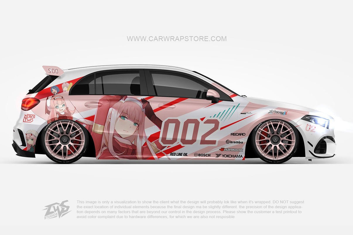 Zero Two DARLING in the FRANXX ITASHA anime car wrap vinyl stickers Fit ...