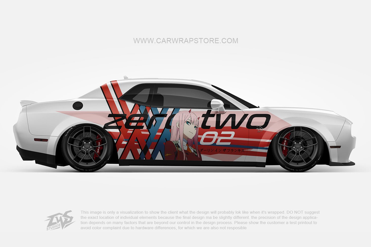 ZERO TWO anime girl car sticker side car wrapping vehicle side graphic car  size pattern DIY car decal DARLING in the FRANXX - AliExpress