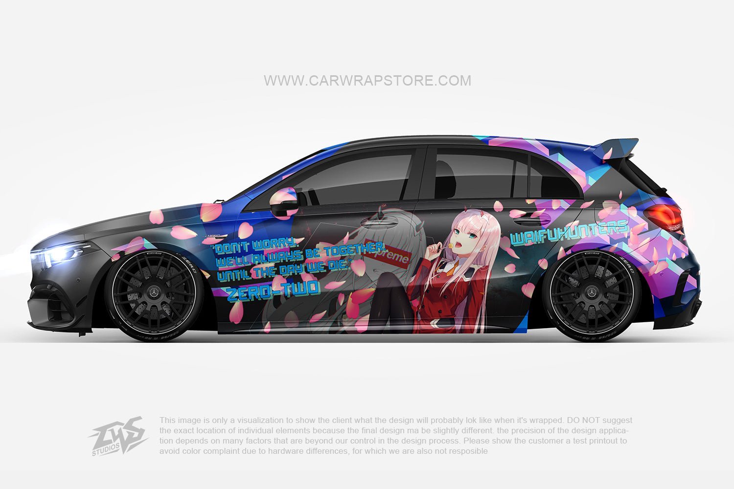 Zero Two DARLING in the FRANXX ITASHA anime car wrap vinyl stickers Fit ...