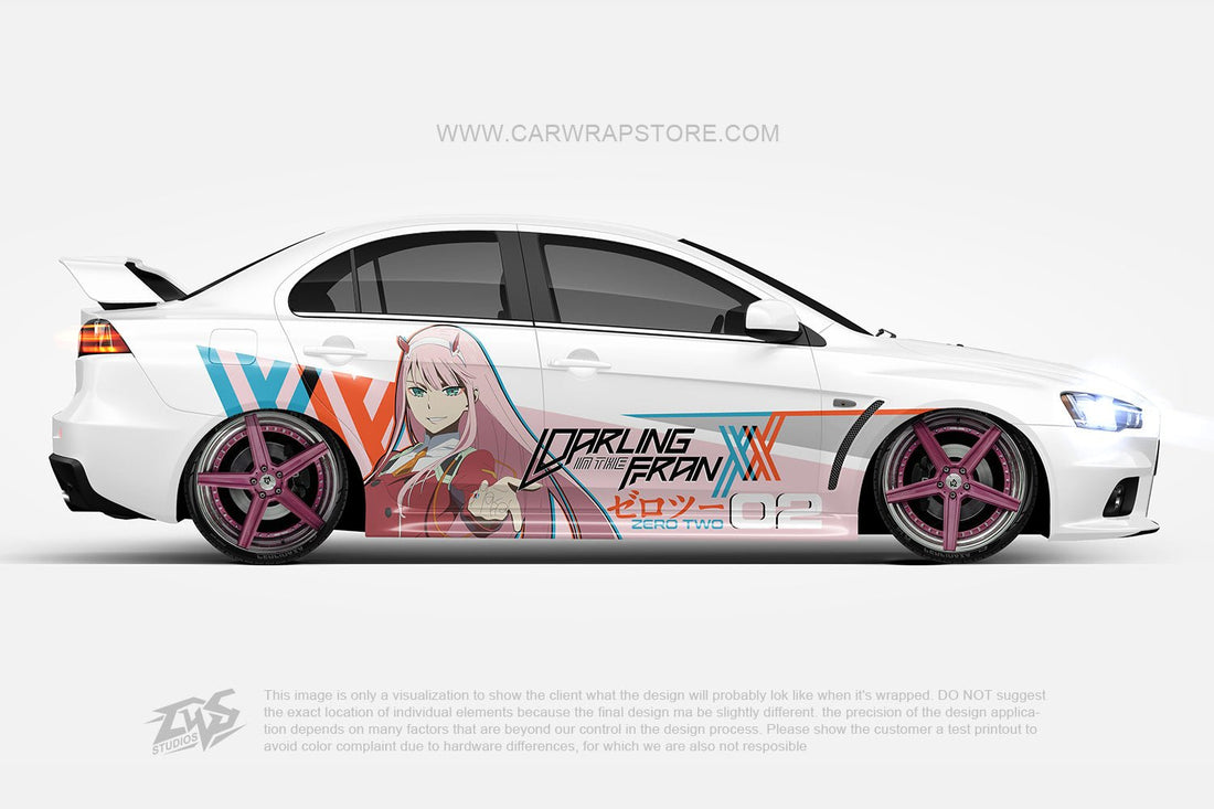 Zero Two DARLING in the FRANXX ITASHA anime car wrap vinyl stickers Fit ...